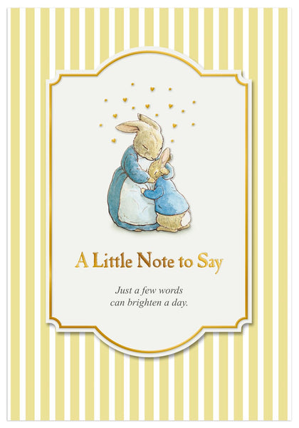 Peter Rabbit Note To Say Open Card