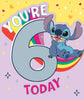 Unique Stitch Design for Girls 6th Birthday Card