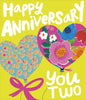 Heart Balloons Design Anniversary Card