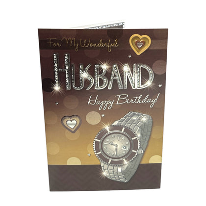 For Husband Watch Design Birthday Card