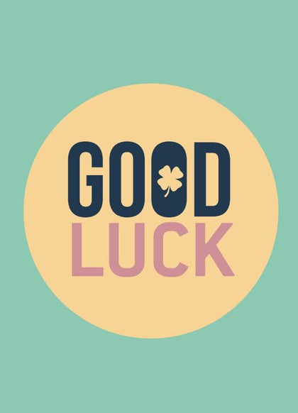 Gold Foil Good Luck Card