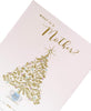 For Mother Traditional Nice Words Gold Xmax Tree Design Christmas Card