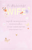 Pink & Gold Design Wife Birthday Card