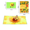 Sunflower Butterfly 3D Pop Up Greeting Card