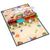 Birthday Train Adventure German Pop Up Greeting Card with Gift Pockets