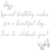 Embellished Vase Of Flowers Female 75th Birthday Card