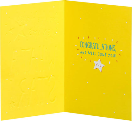 Pretty Design You're a Star Passing Exams Congratulations Card