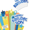 Paper Wonder Stars Design Customizable Pop Up Birthday Card for Him