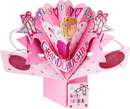 Ballet Girl Granddaughter Birthday Pop Up Greeting Card