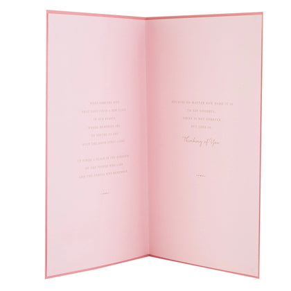 Traditional Floral Design with Heartfelt Verse Sympathy Card