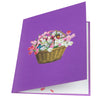 Blooming Elegance Tulip Basket Pop Up Card