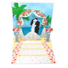 Bride and Groom Under Floral Archway 3D Pop Up Wedding Card