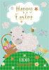 Cute Lamb with Bees Design Open Easter Card