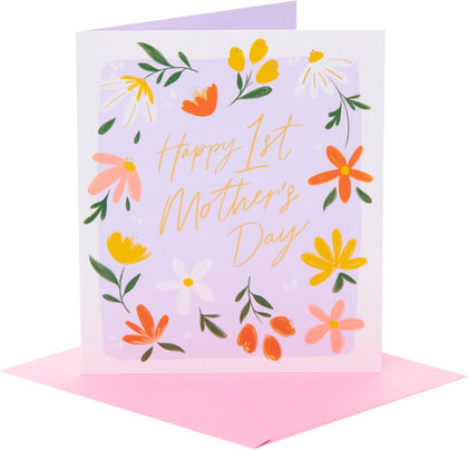 Floral Design Happy 1st Mothers Day Card