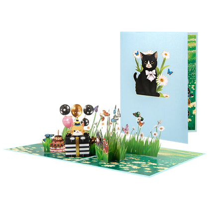 Meowgical Moments 3D Cat Birthday Pop Up Card