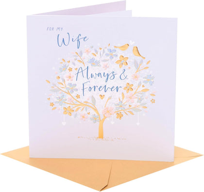 Always & Forever Design Wife Wedding Anniversary Card
