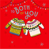 Knitted Jumpers Design To Both of You Christmas Card