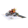 Santa on Wheels 3D Christmas Motorcycle Pop Up Card