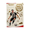 A Man In Black and White Soccer Uniform Customized Male Birthday Card