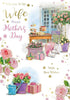To My Wife Garden Scene Design Mother's Day Card