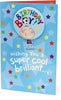 Blue Football Design Birthday Card (Pack of 2) with Badge