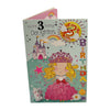 Daughter Age 3 Princess With Magic Wand Juvenile Birthday Card With Badge