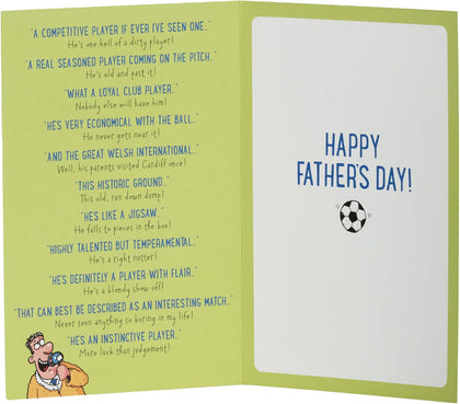 Funny Football Design Dad Father's Day Card