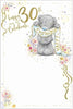 Bear With Banner 30th Birthday Card