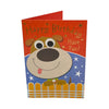Open Male Juvenile Cute Dog Design Birthday Card