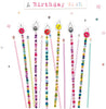 Candles Hand-Finished Buttons Embellished Birthday Card For Her