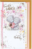 Bears Holding Heart Beautiful Fiancee Birthday Card