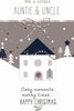 Snowy House Design Auntie & Uncle Christmas Card