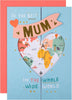 Map & Heart Design Mum Mother's Day Card