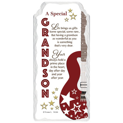 A Special Grandson Sentimental Handcrafted Ceramic Plaque