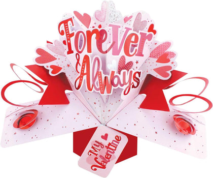 3D Pop Up My Valentine Forever & Always Valentine's Day Card