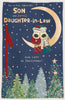 Boofles Sat On Moon Son & Daughter In Law Christmas Card