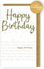 Gold-tastic Hand-Finished Champagne Birthday Card