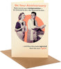 Vintage Couple Washing Dishes Anniversary Card