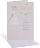Girl Dress Design Communion Congratulations Card