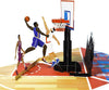 Basketball Players 3D Pop Up Greeting Card
