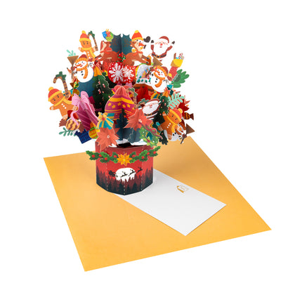 Joyful Gathering Merry & Bright Christmas Pop Up Card