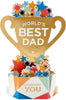 3D Pop Up 'Best Dad' Trophy Father's Day Card