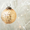Pack of 6 Luxury Blank Christmas Card 'Gold Bauble' Square