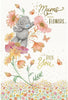 Bear Climbing Flower Stem To Mum Mother's Day Card