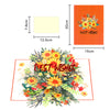 Sunflower Charm Orange 3D Pop Up Greeting Card