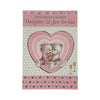 Daughter & Son-in-law Cute Teddies In Pink Heart Anniversary Card