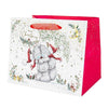 Bears Hugging Medium Christmas Gift Bag