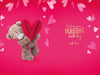 Bear Holding Paper Heart Wonderful Boyfriend Luxury 3D Birthday Card