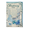 Blue Balloons And Teddy Design Baby Girl Christening Day Opacity Card