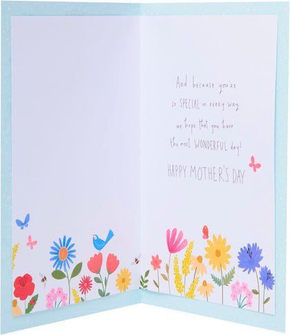 Floral With Panel From Grandchildren Mother's Day Card